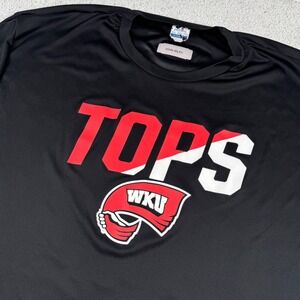 Western Kentucky Hilltoppers Russell Shirt Mens XXL Black Long Sleeve NCAA 2XL